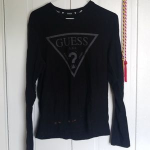 guess long sleeved black tee